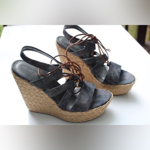 Stuart Weitzman tie girl platform wedges - Picture 8 of 8